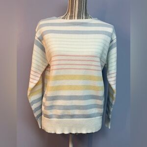 Lauren Ralph Lauren vintage cotton Pastel Striped Women's Sweater, size S